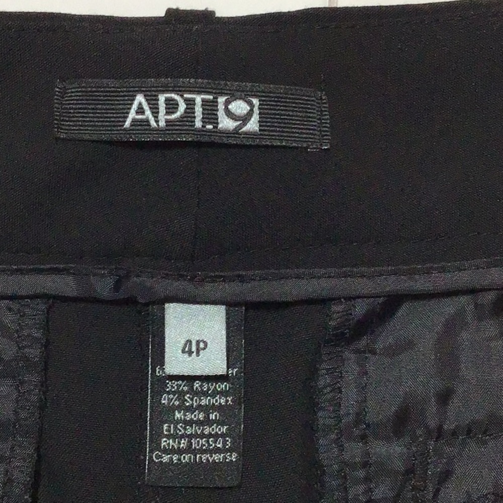 APT 9 BLACK DRESS ANKLE PANTS SZ 4P - Picture 3 of 10